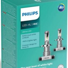 Philips Ultinon H4 LED +160% mere lys (2 stk.) Philips Ultinon LED +160%