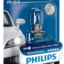 Philips White Vision H3 pære med Xenon effekt & +60% mere lys (1 stk) Philips White Vision +60% mere lys