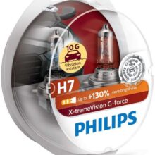 Philips H7 X-tremeVision G-force pærer +130% mere lys ( 2 stk) Philips Xtreme Vision G-force +130%