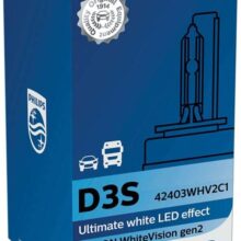 Philips D3S WhiteVision gen2 Xenonpære med +20% mere lys (1 stk) Xenon Pærer