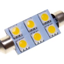 Pinolpære 12V 6xLED 44 mm - Xenon hvid - 1 stk. Udvendig tilbehør > Pærer Pinolpære 12V 6xLED 44 mm - Xenon hvid - 1 stk. Udvendig tilbehør > Pærer