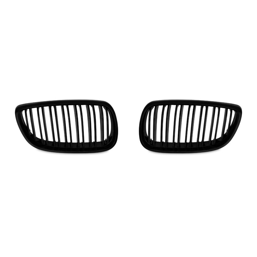 JOM Frontgrill med dobbelt ribbe i blank sort til BMW serie 3 E92 årgang 2006-2010 Styling > Frontgrill
