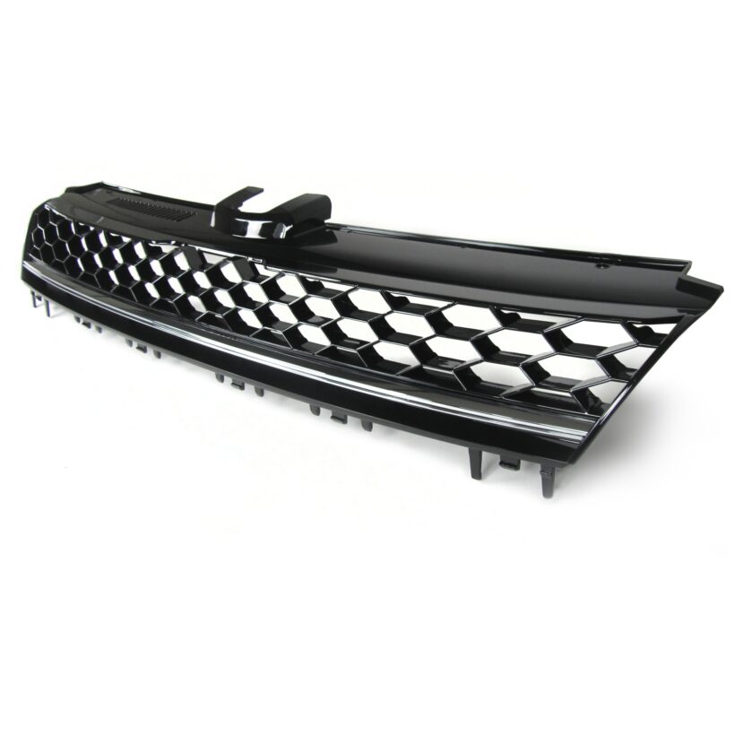 JOM Frontgrill med honeycomb gitter i sort/krom til VW Golf 7 årgang 08.2012- - uden logo Styling > Frontgrill